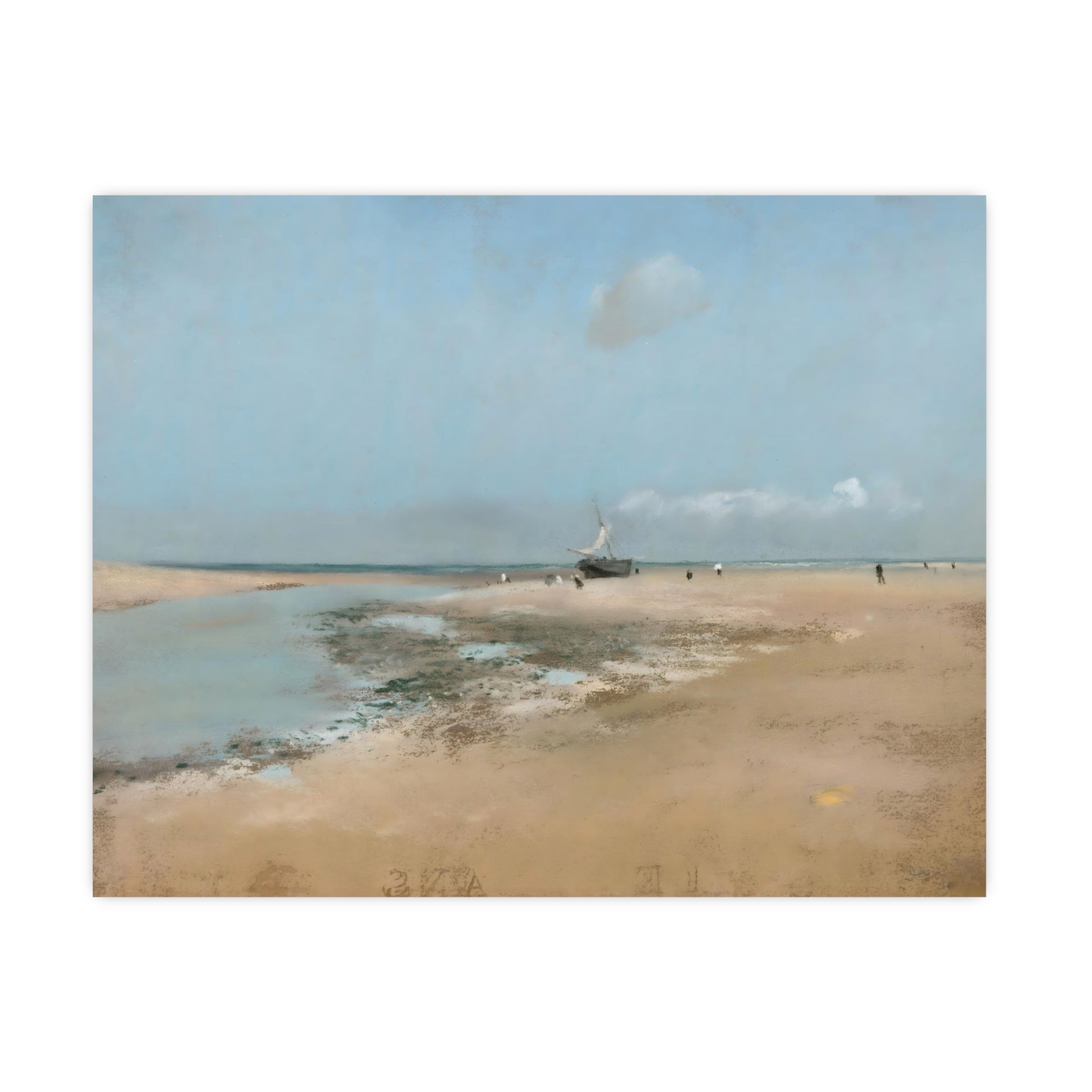 Beach at Low Tide (Mouth of the River) (1869)  digitally enhanced by Lisa Burningham designs