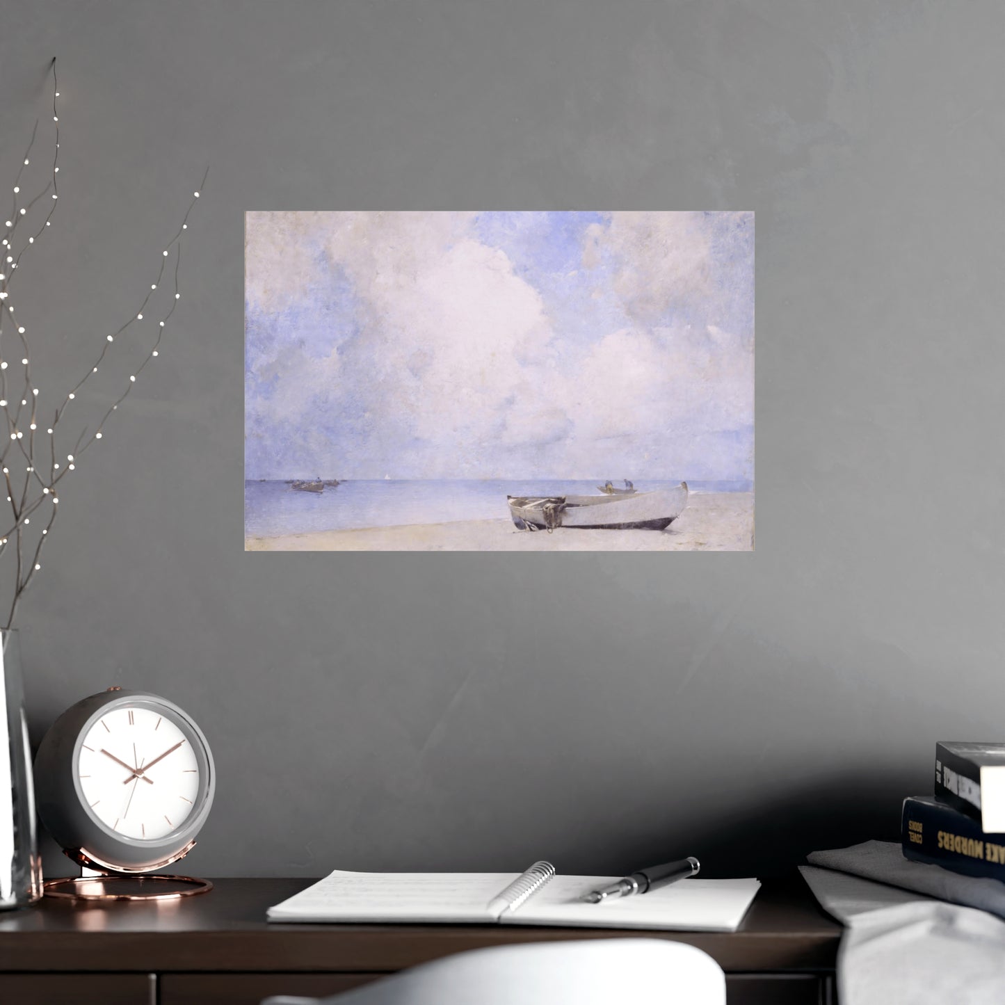 Boat and Cloud Print