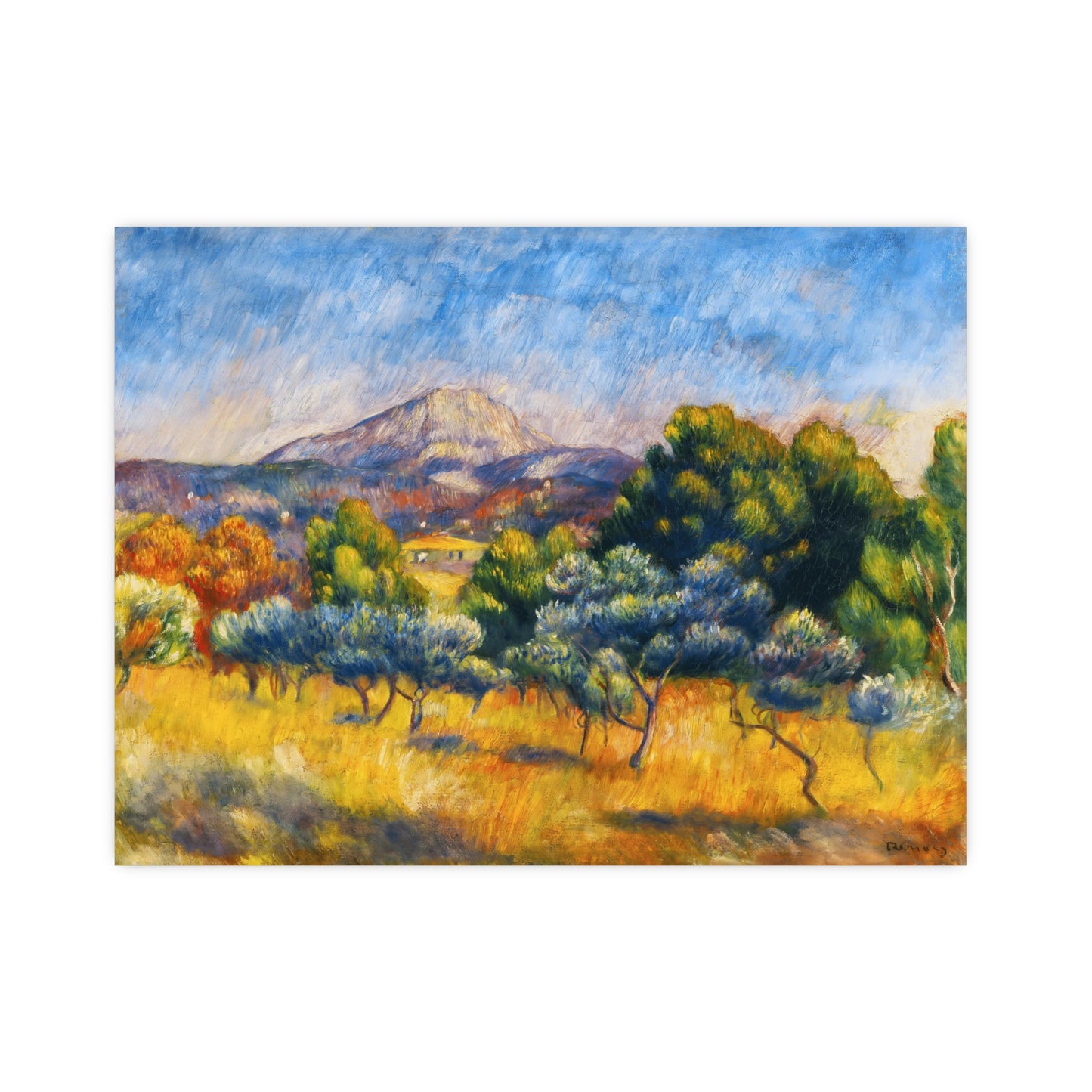 Autumn Trees and Mountains