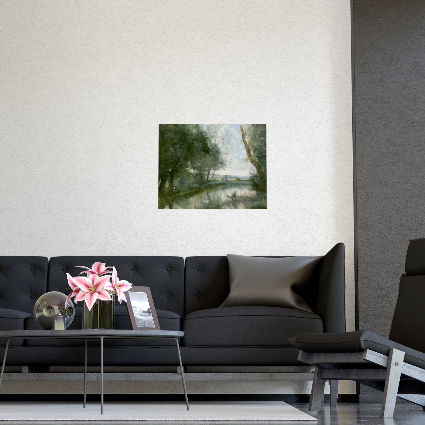 Manmade Fishpond At The Farm Wall Prints