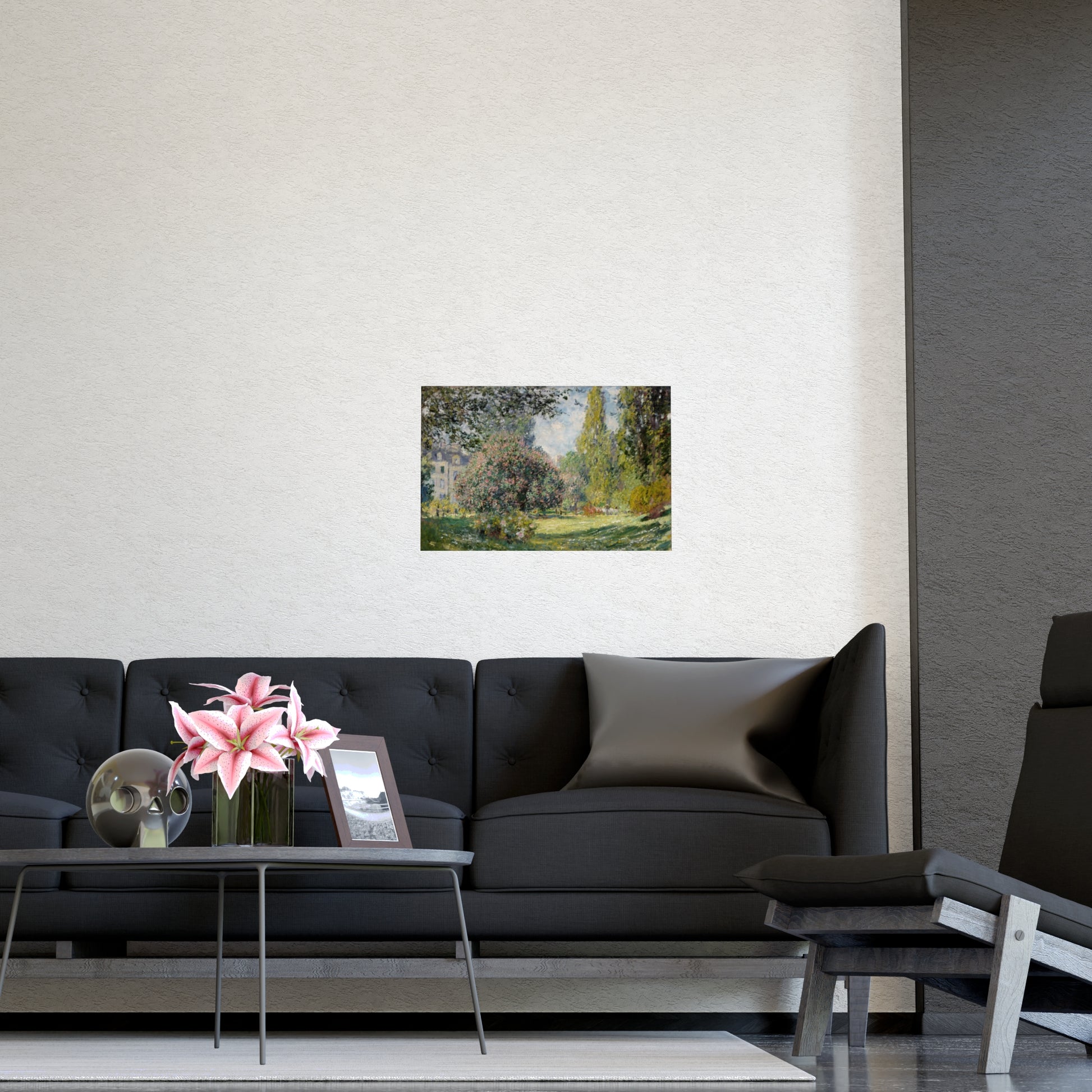 Claude Monet's 'Landscape: The Parc Monceau' (1876).  digitally enhanced by Lisa Burningham designs