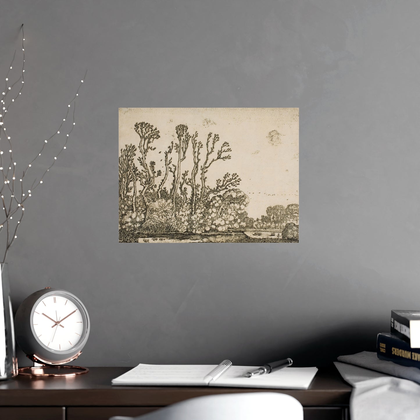 Old Trees Landscape Wall Print