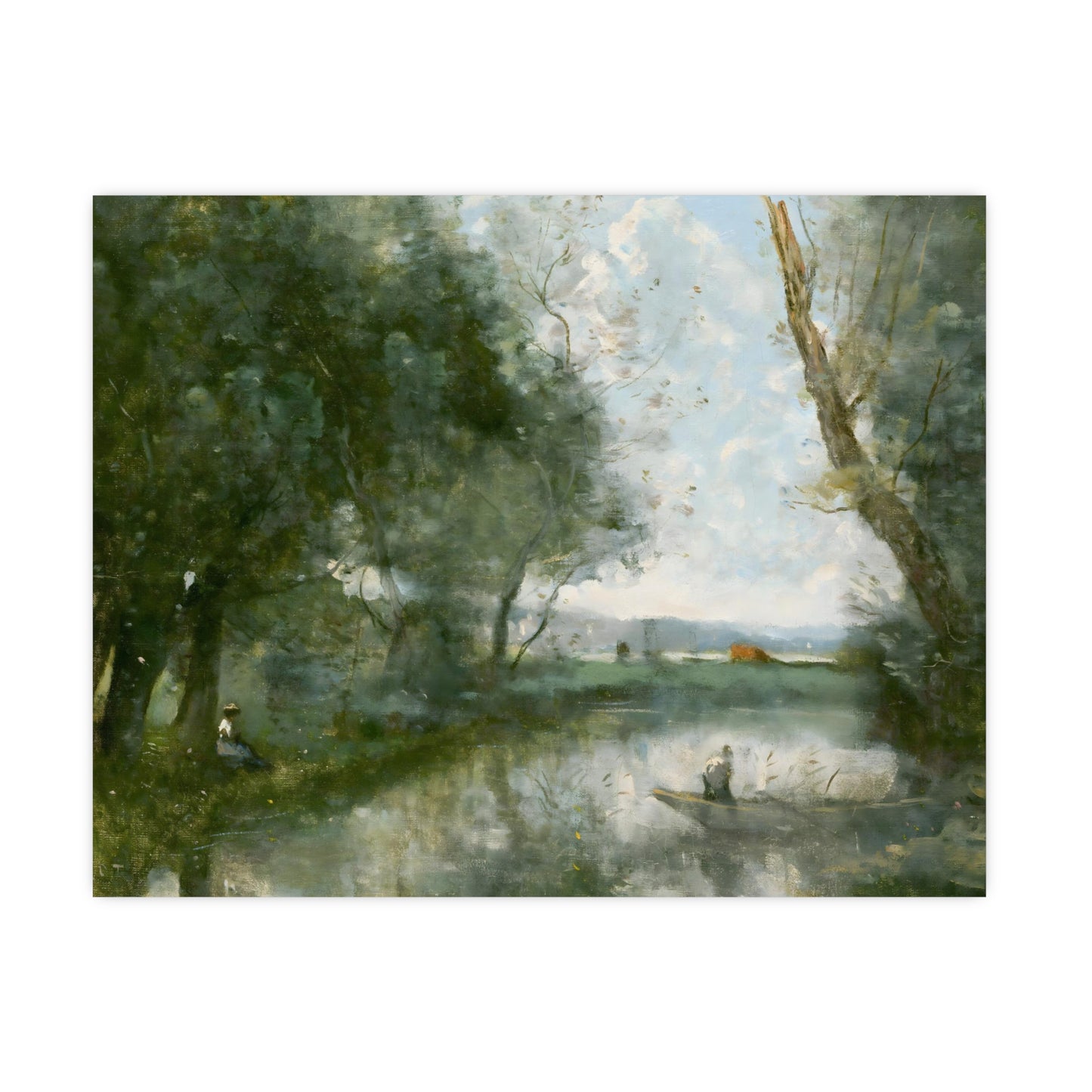 Manmade Fishpond At The Farm Wall Prints
