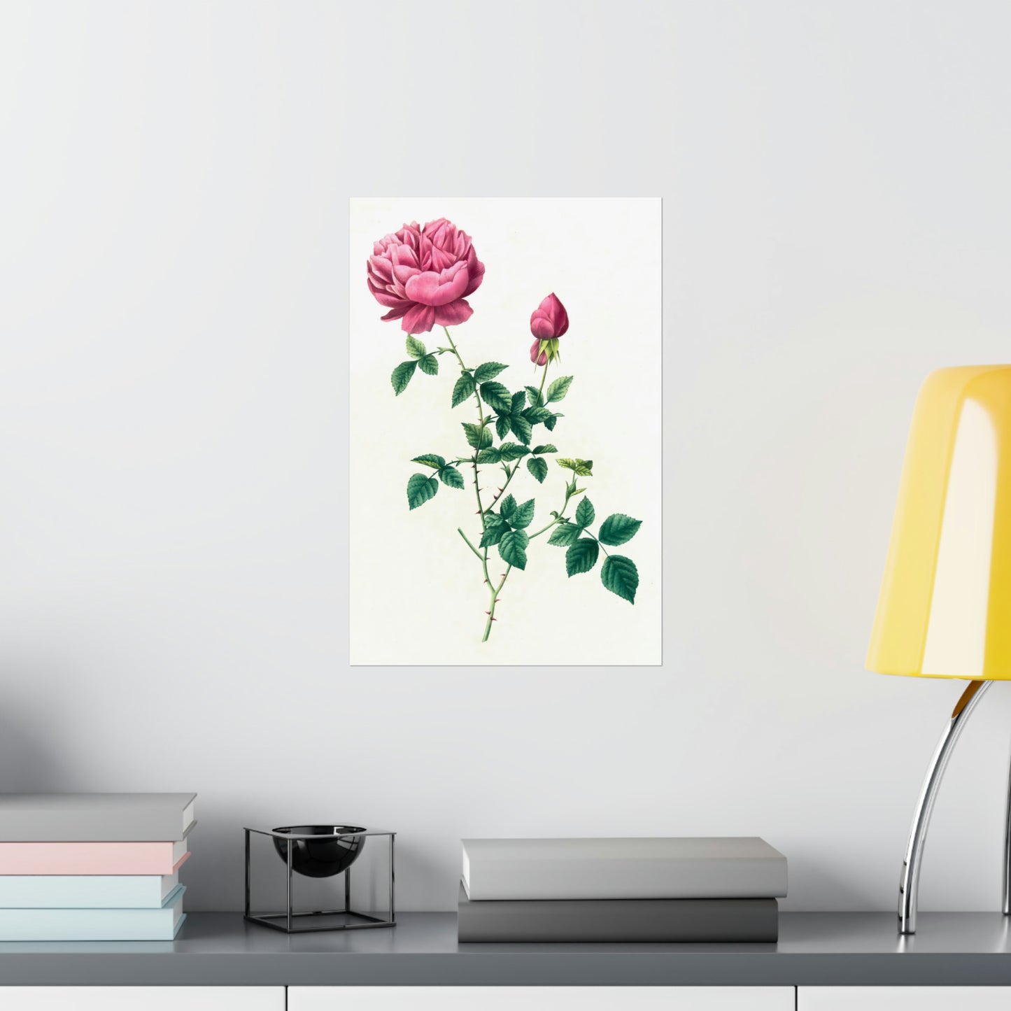 Pink Rose with Bud