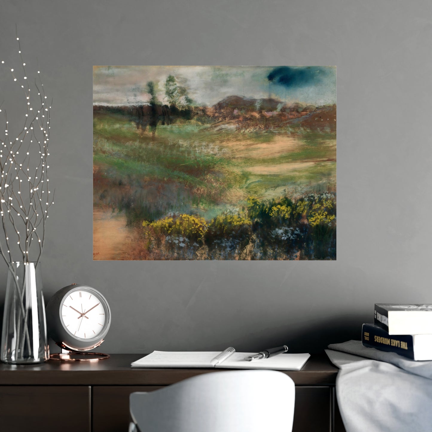 Garden with Smokestacks Wall Prints