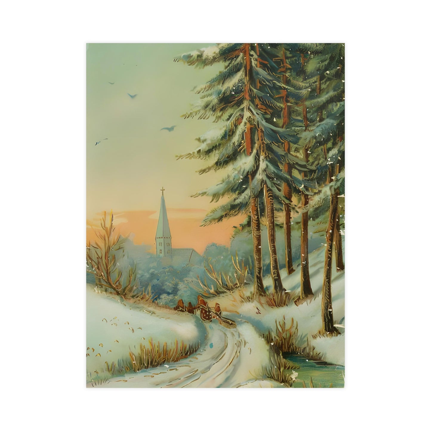 Fir Christmas Pine Tree Wall Prints
