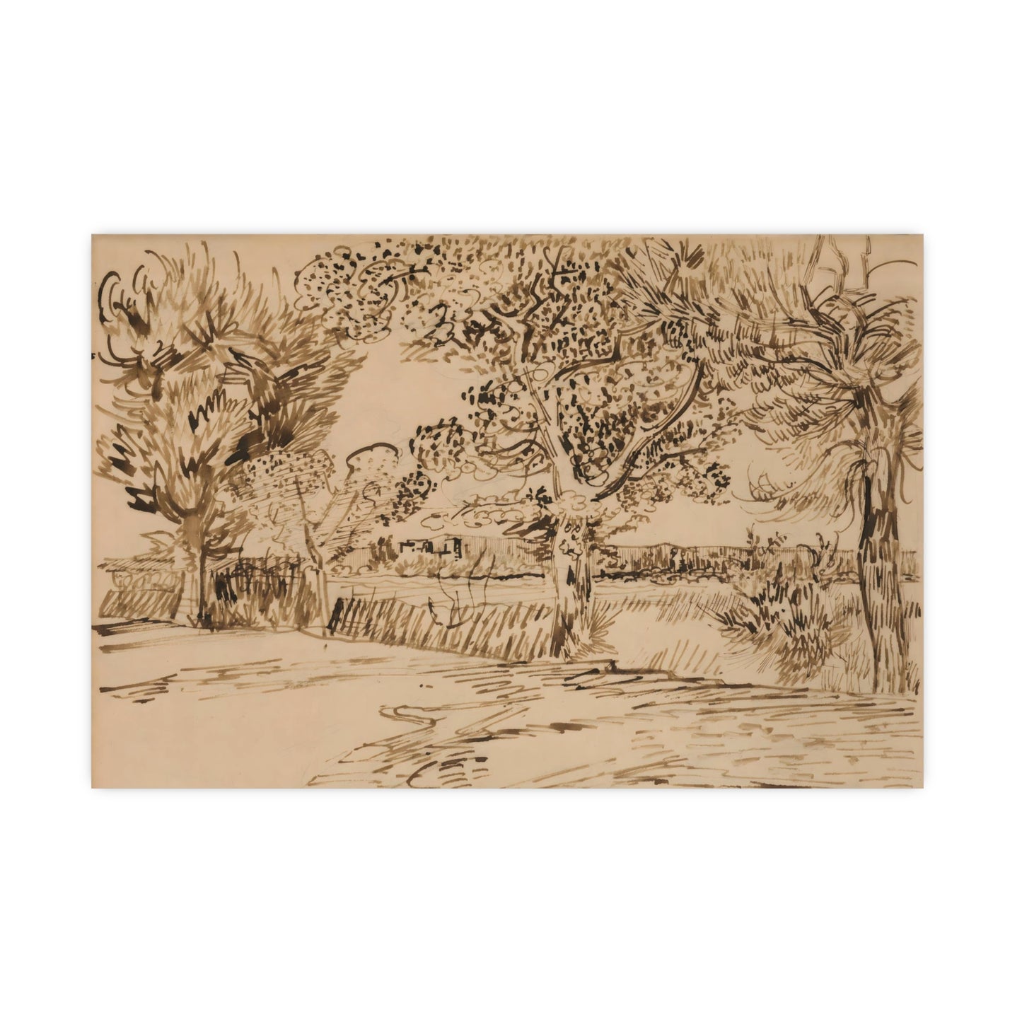 Vintage Arles Landscape Wall Prints
