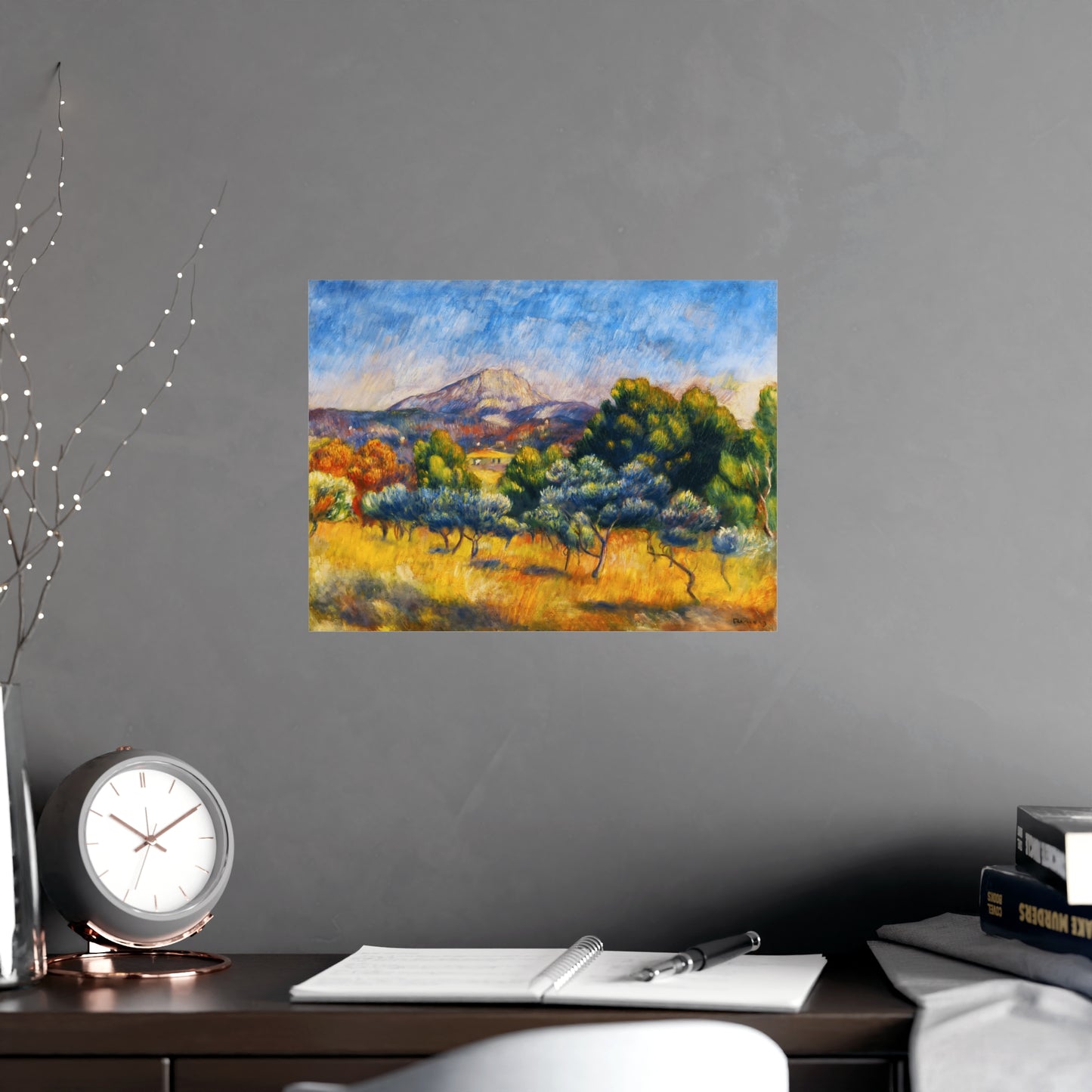 Autumn Trees and Mountains