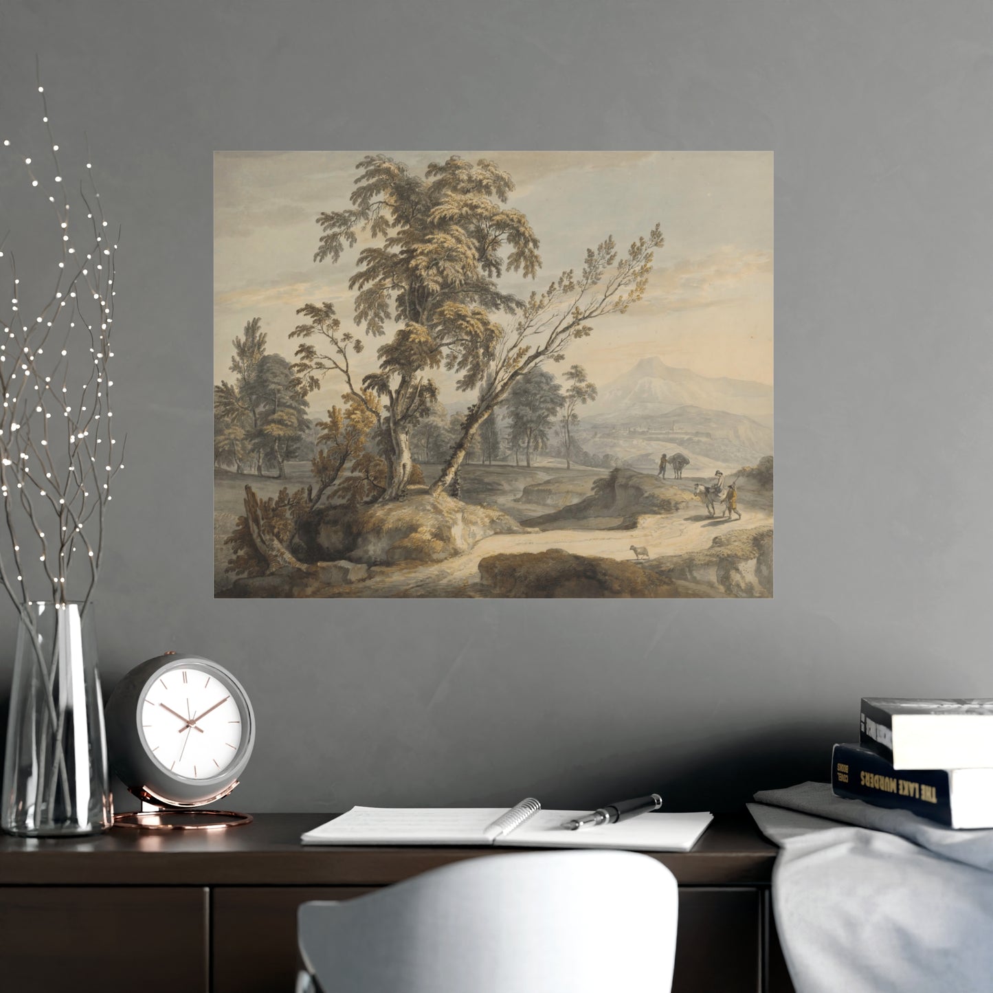 Vintage Trees and Mountain 2