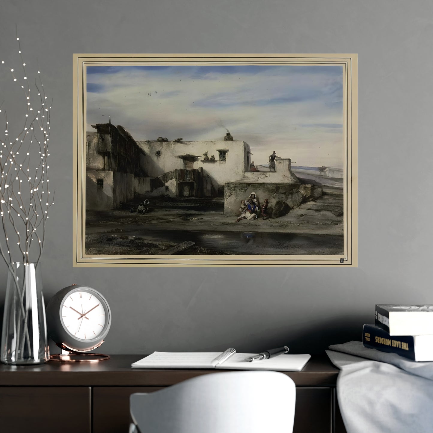 Vintage Greek Village Wall Art