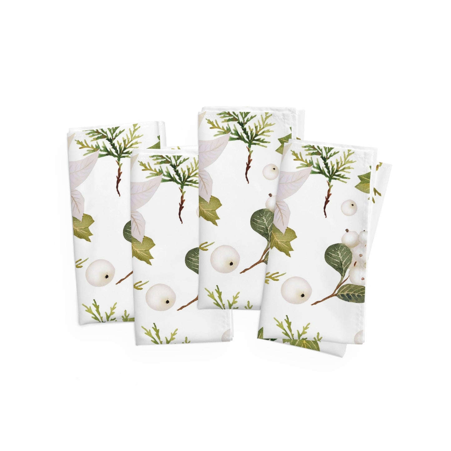White Poinsettia Napkins