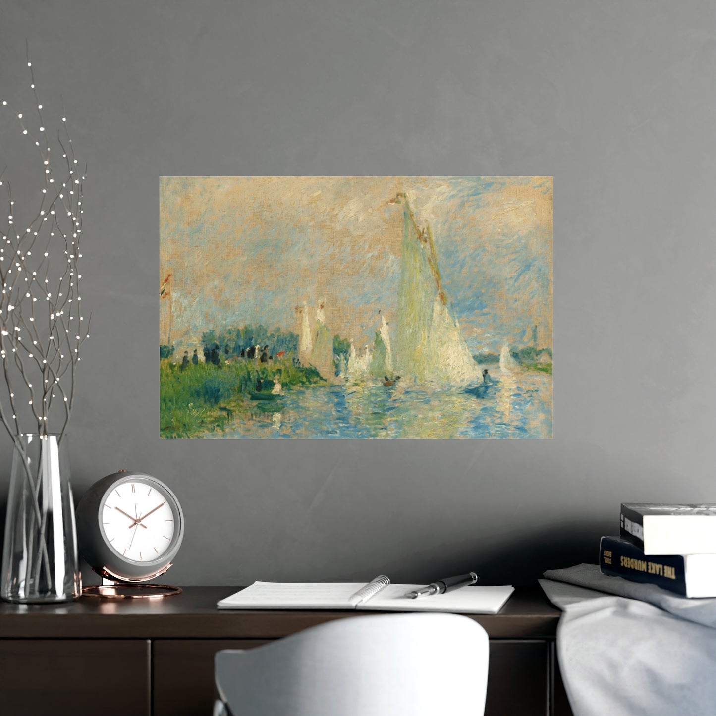 Abstract By The Lake Print