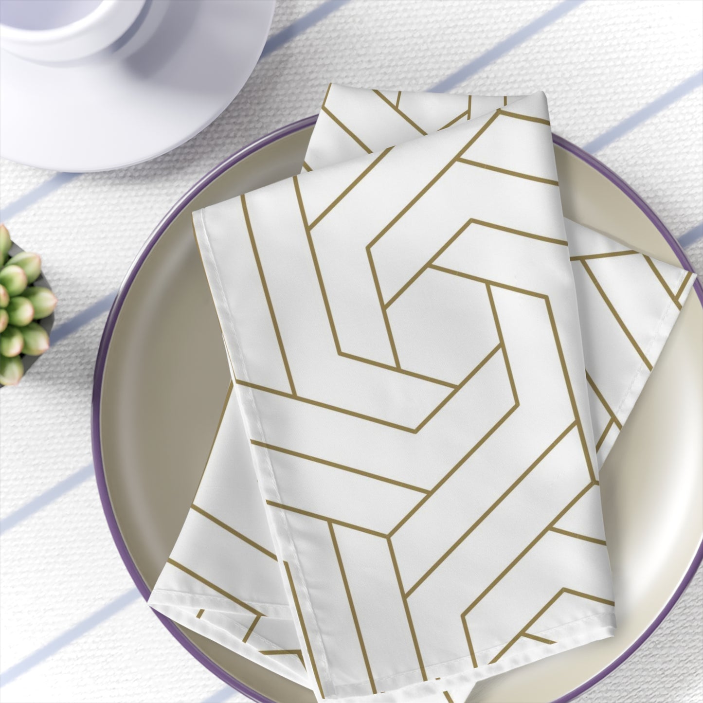 Gold Geometric Napkins