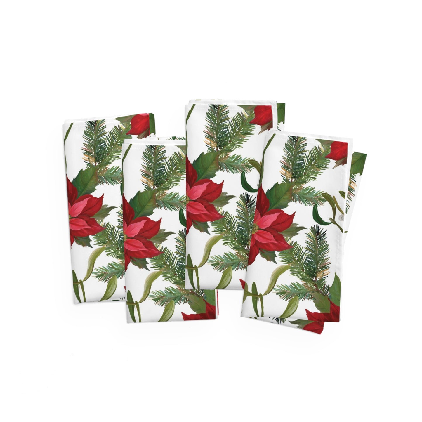 Poinsettia & Pine Branch Napkins