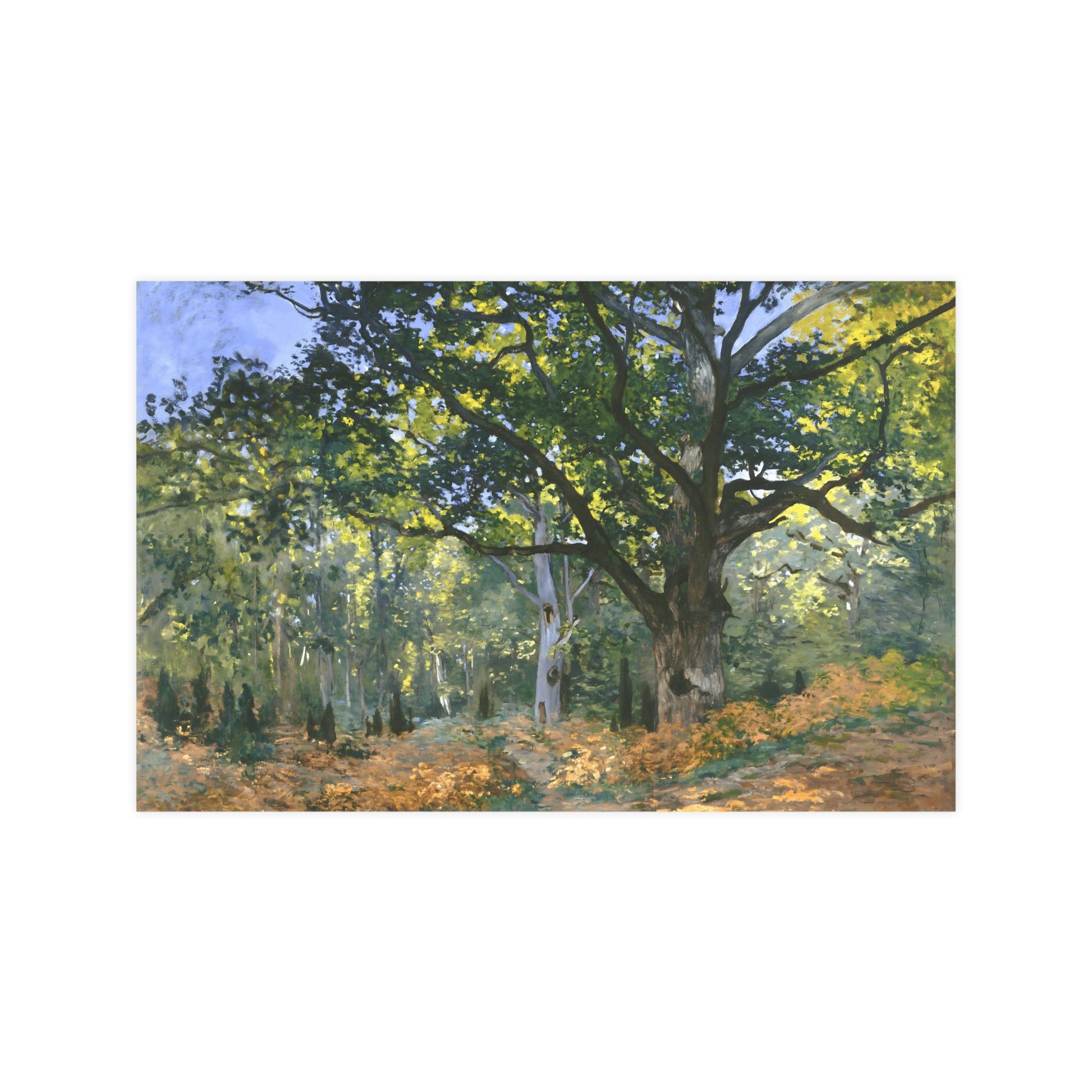 Claude Monet's 'The Bodmer Oak, Fontainebleau Forest' (1865).  digitally enhanced by Lisa Burningham designs