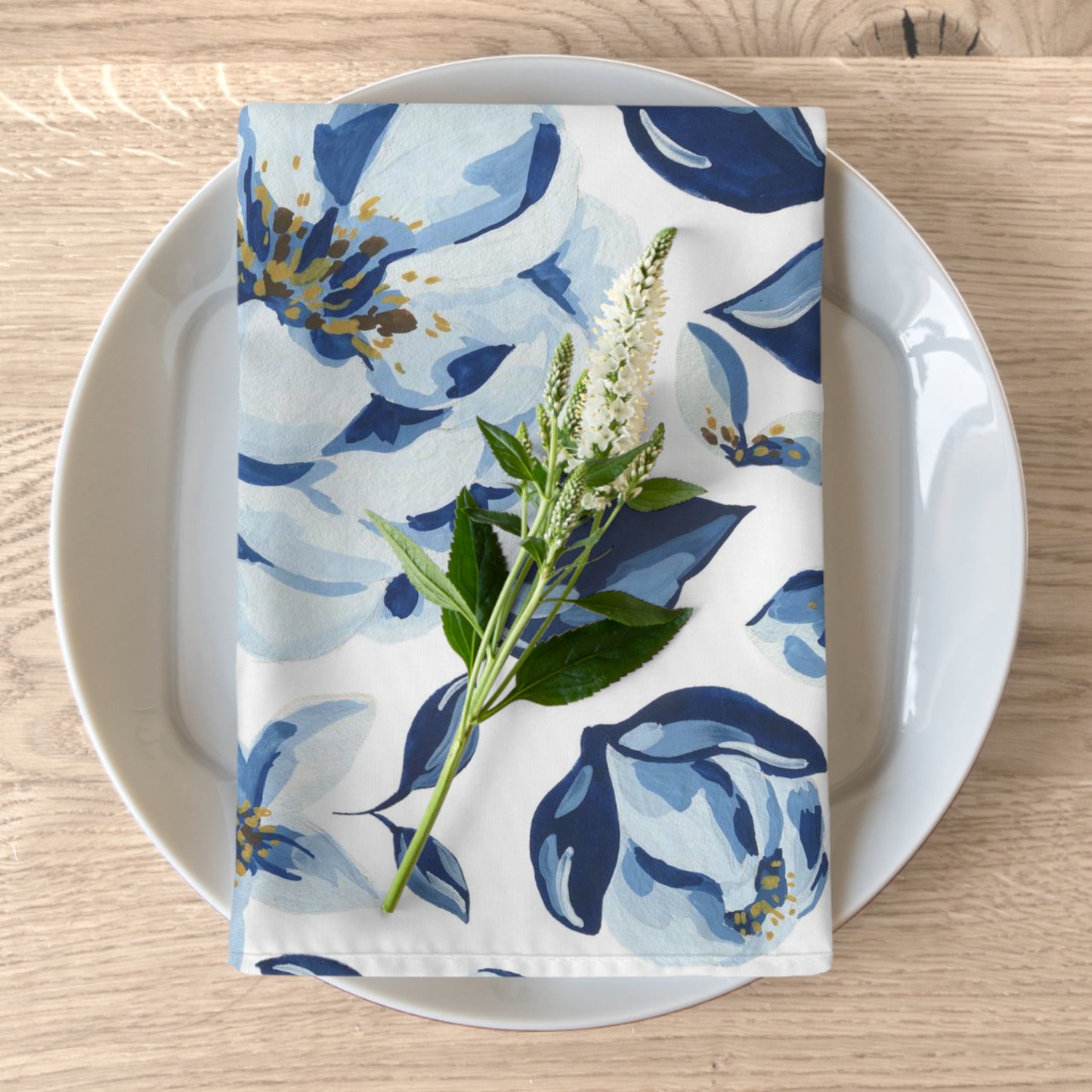 Blue Floral Napkins