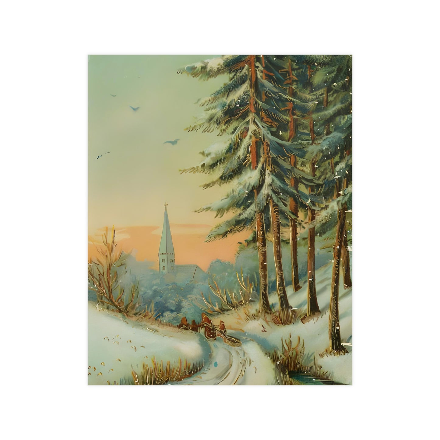 Fir Christmas Pine Tree Wall Prints